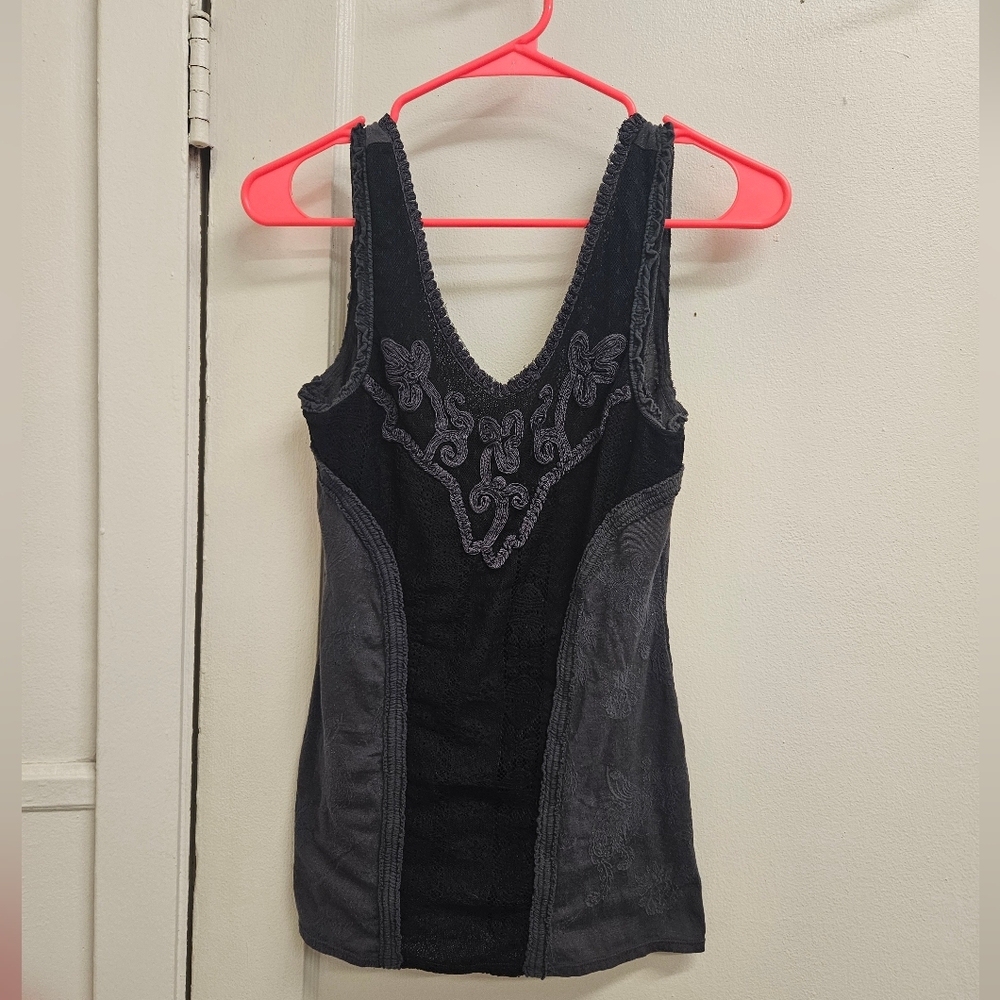 Free People - Black/Gray Tank, Sz. Med.